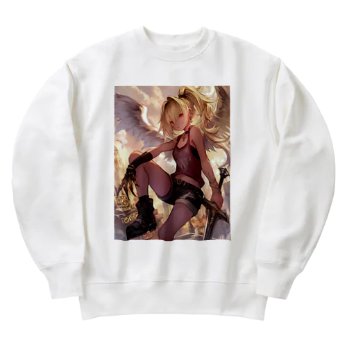 邪天使ルシャリエル Heavyweight Crew Neck Sweatshirt