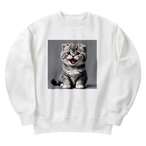 甘えん坊な子猫 Heavyweight Crew Neck Sweatshirt