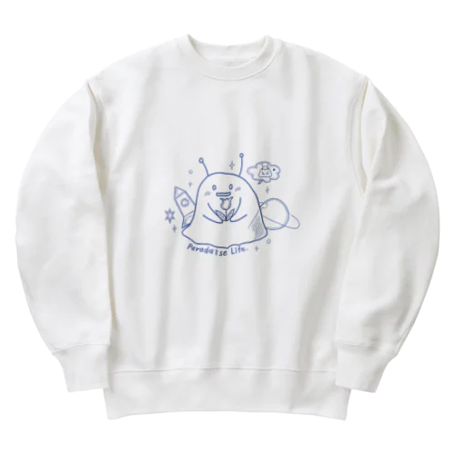 宇宙を旅するめんだこ Heavyweight Crew Neck Sweatshirt