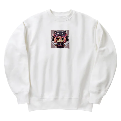 クノイチはるちゃん Heavyweight Crew Neck Sweatshirt