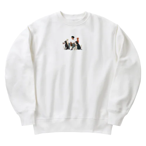 犬に囲まれて Heavyweight Crew Neck Sweatshirt