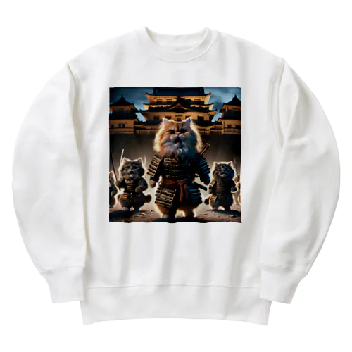 ねこ　出陣 Heavyweight Crew Neck Sweatshirt