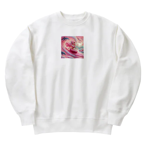 セクシーマーメイドサーフィン3 Heavyweight Crew Neck Sweatshirt