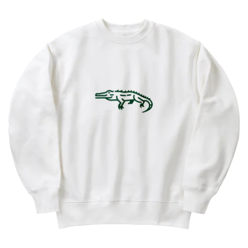 緑のワニ Heavyweight Crew Neck Sweatshirt