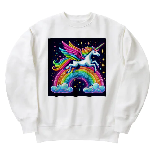 ネオンカラーのユニコーン Heavyweight Crew Neck Sweatshirt