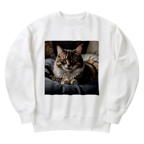 クッションと猫 Heavyweight Crew Neck Sweatshirt