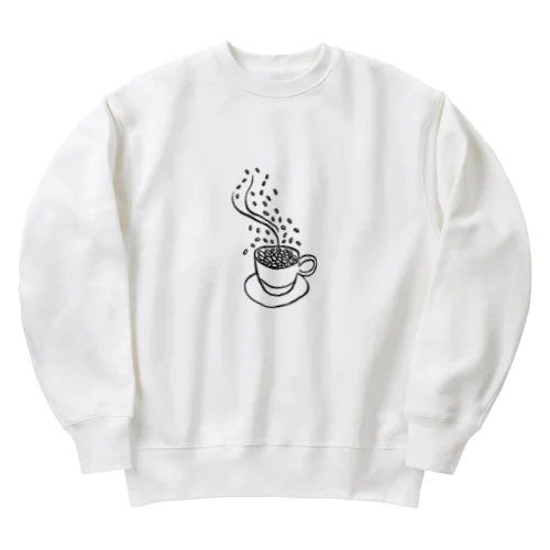 coffee day① Heavyweight Crew Neck Sweatshirt