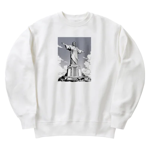 コルコバードのキリスト像 Heavyweight Crew Neck Sweatshirt