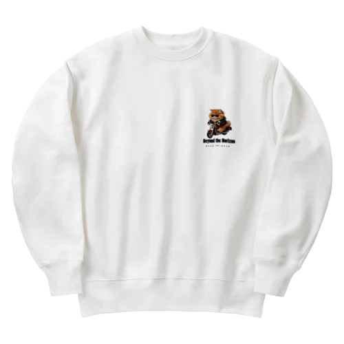 地平線の彼方へ飛ぶにゃ Heavyweight Crew Neck Sweatshirt