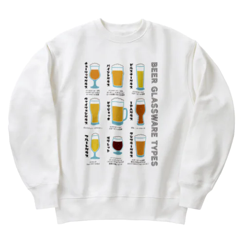 どのビアグラスで飲む? Heavyweight Crew Neck Sweatshirt