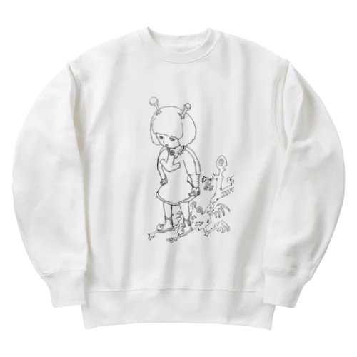 E GIRL モノクロ Heavyweight Crew Neck Sweatshirt