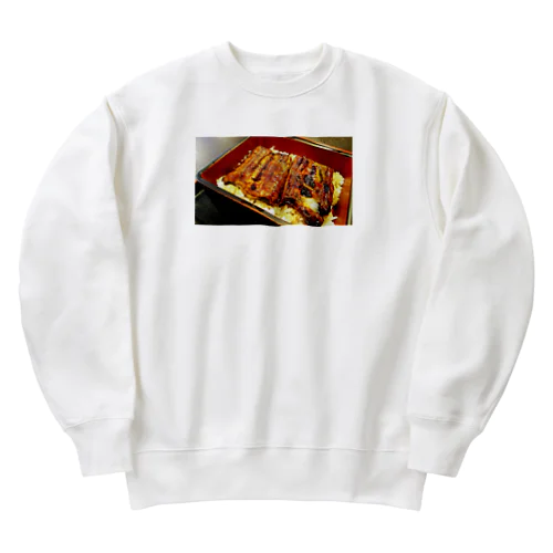 元気がでるのは、やっぱりうなぎ丼！ Heavyweight Crew Neck Sweatshirt