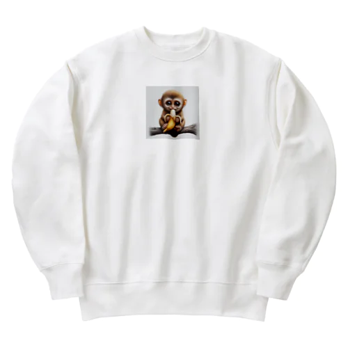 小6 男児作成♡ プリティモンキー♡  Heavyweight Crew Neck Sweatshirt