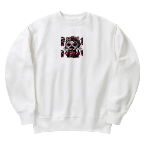 わぉねこ Heavyweight Crew Neck Sweatshirt