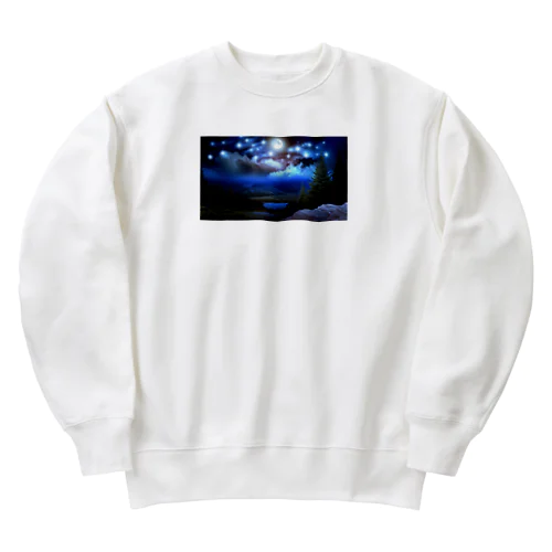 山の夜景 Heavyweight Crew Neck Sweatshirt