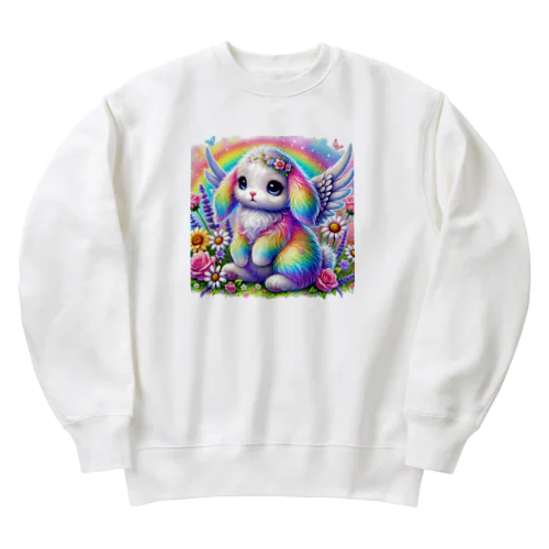 もふもふ うさ天使ちゃん Heavyweight Crew Neck Sweatshirt