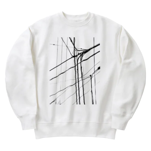 電線1 Heavyweight Crew Neck Sweatshirt