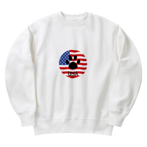 USA/Dog paw Heavyweight Crew Neck Sweatshirt