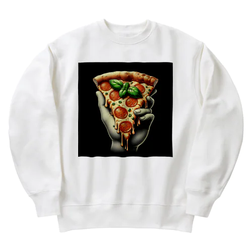 おしゃれなpizzaのグッズ Heavyweight Crew Neck Sweatshirt