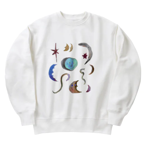 水彩どろーいんぐ：月 Heavyweight Crew Neck Sweatshirt