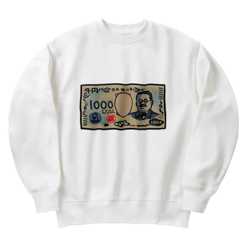 新千円札 Heavyweight Crew Neck Sweatshirt