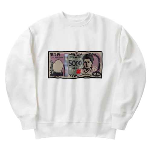 新五千円札 Heavyweight Crew Neck Sweatshirt