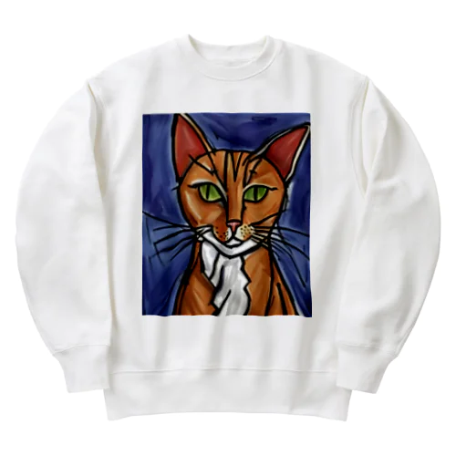 猫らしい猫 Heavyweight Crew Neck Sweatshirt