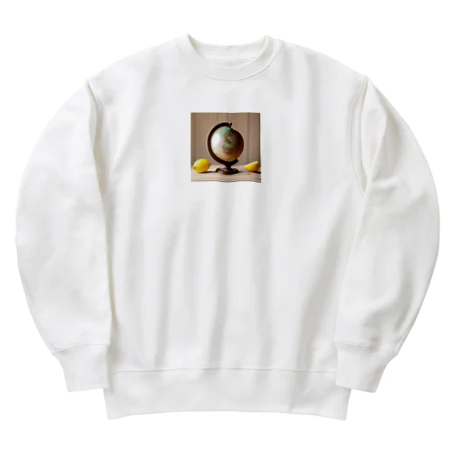 地球儀とレモン Heavyweight Crew Neck Sweatshirt