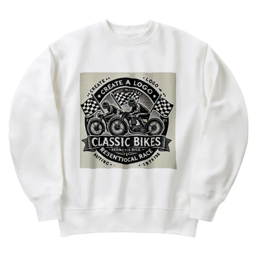  クラシックバイクの歴史的レース再現イベント Heavyweight Crew Neck Sweatshirt