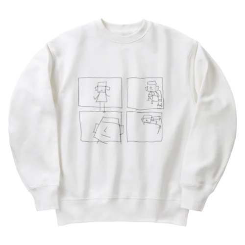 適当４コマ漫画 Heavyweight Crew Neck Sweatshirt