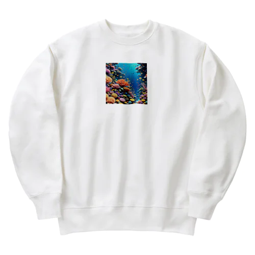 蒼いサンゴ礁 Heavyweight Crew Neck Sweatshirt