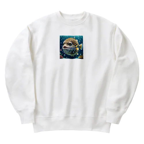 まんまるとげとげうお Heavyweight Crew Neck Sweatshirt