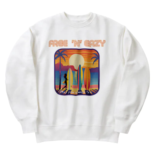  FREE 'N' EAZY  Tropical1 Heavyweight Crew Neck Sweatshirt