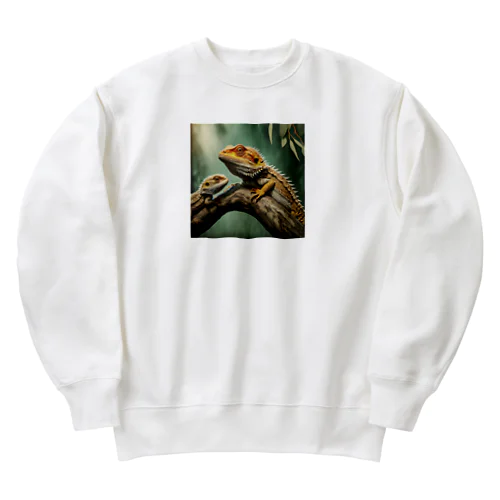 フトアゴヒゲトカゲ Heavyweight Crew Neck Sweatshirt