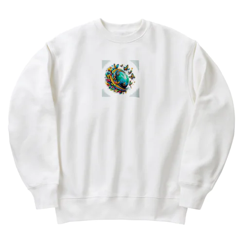 シンプルな地球 Heavyweight Crew Neck Sweatshirt