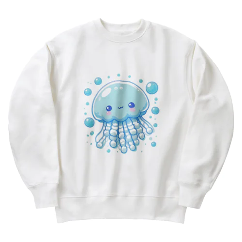 水色のクラゲ･スー Heavyweight Crew Neck Sweatshirt