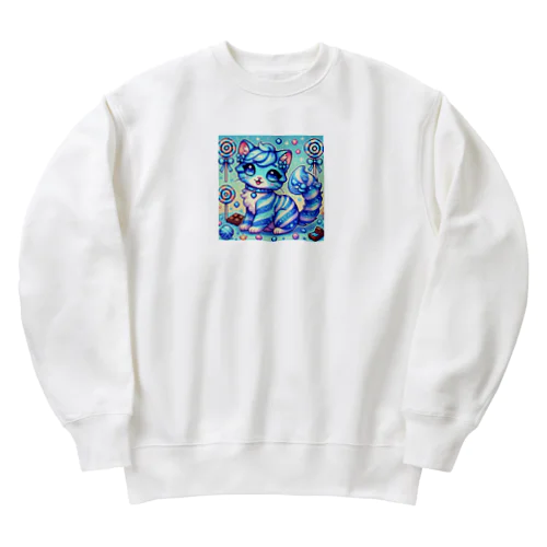 ゆめの中のネコ Heavyweight Crew Neck Sweatshirt