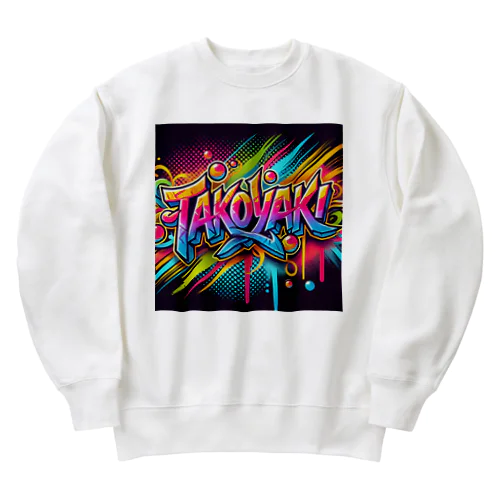 Graffiti Takoyaki Heavyweight Crew Neck Sweatshirt