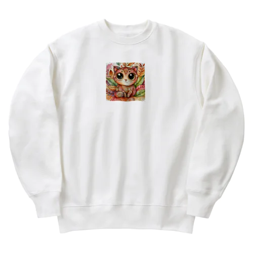 虹色魔法使いにゃん Heavyweight Crew Neck Sweatshirt