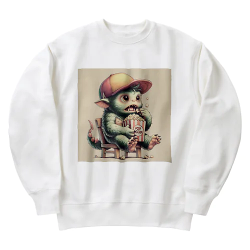 うまうまポップコーン Heavyweight Crew Neck Sweatshirt