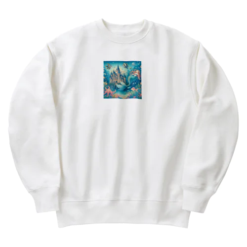 海の中に住むマーメイドたち Heavyweight Crew Neck Sweatshirt