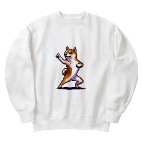 踊りまくる柴犬 Heavyweight Crew Neck Sweatshirt