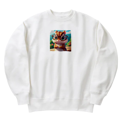メガネしまりす Heavyweight Crew Neck Sweatshirt
