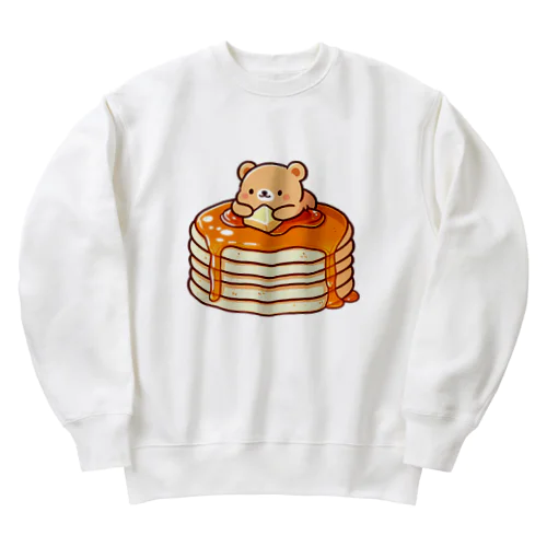 ホットケーキとクマさん Heavyweight Crew Neck Sweatshirt