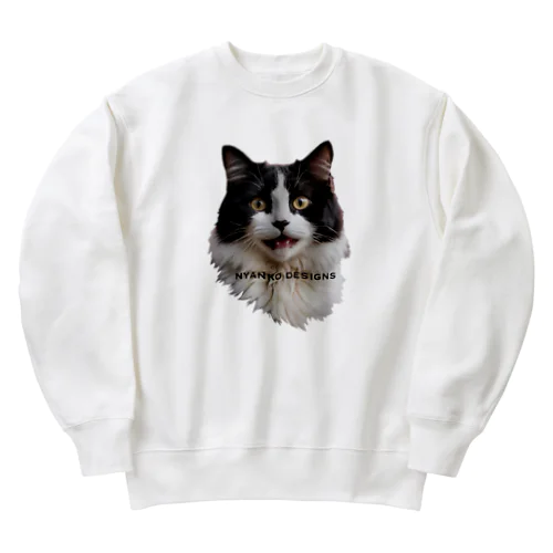 ハロウィンねこちゃんアイコン Heavyweight Crew Neck Sweatshirt