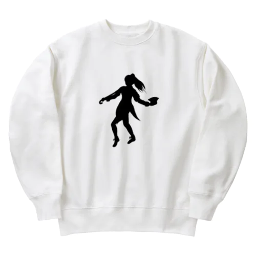 シンプル ジャズダンサーシルエット Heavyweight Crew Neck Sweatshirt