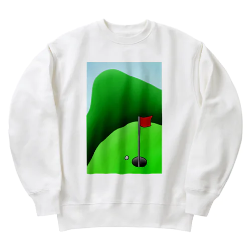 長くのびるゴルフ場 Heavyweight Crew Neck Sweatshirt