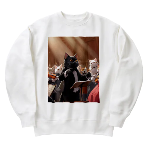 黒猫の指揮者-Re:role Cats(リロールキャッツ)シリーズNo.1-3-2-250203 Heavyweight Crew Neck Sweatshirt