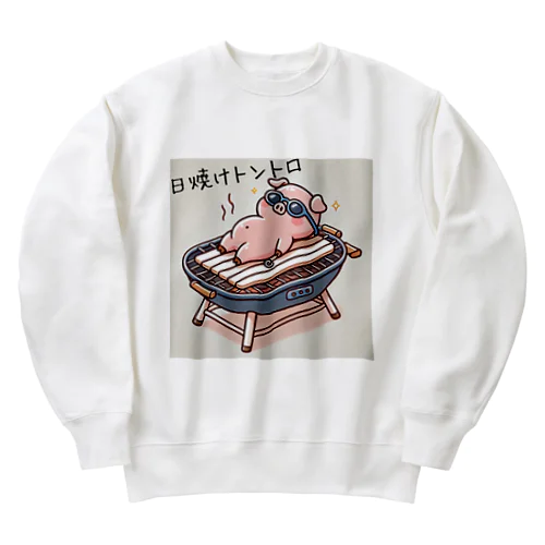 日焼けトントロ - シンプルグリル Heavyweight Crew Neck Sweatshirt