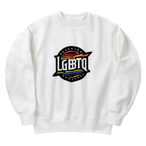 LGBTQロゴグッズ Heavyweight Crew Neck Sweatshirt
